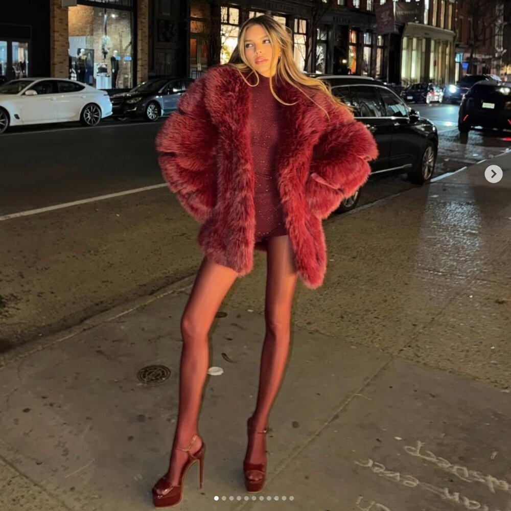 Naked Wardrobe Crystal turtleneck top + crystal high waisted hot pants set